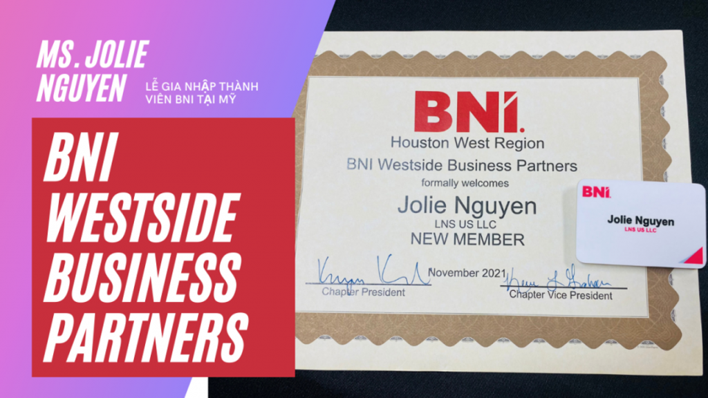 Ms. Jolie Nguyen Debuts At BNI Westside, Houston